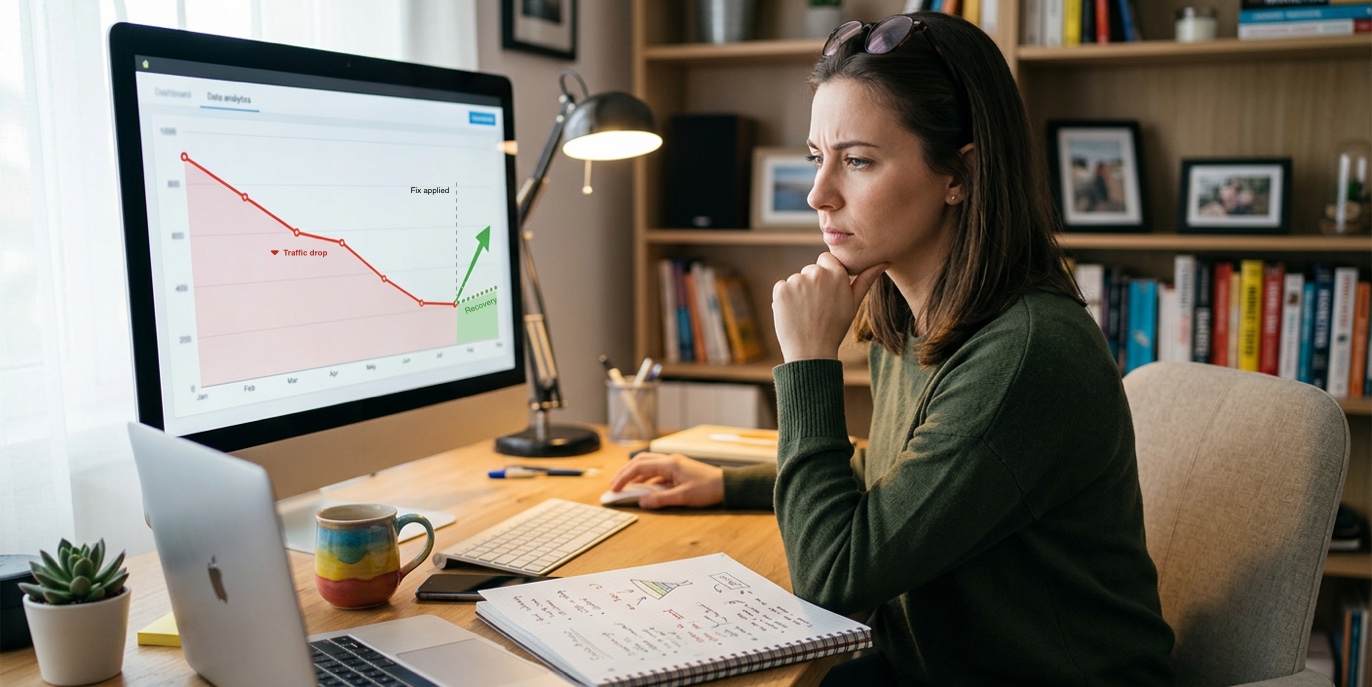 fix decreasing website traffic